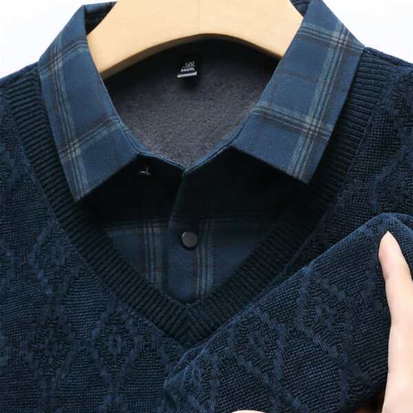 Crimson Comfort Men's Plaid Collar Casual Shirt in black and red plaid, lightweight and breathable, perfect for spring and fall.