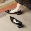 Newness Milan Black Block Heel Pumps Classic black pumps with a comfortable block heel perfect for any occasion