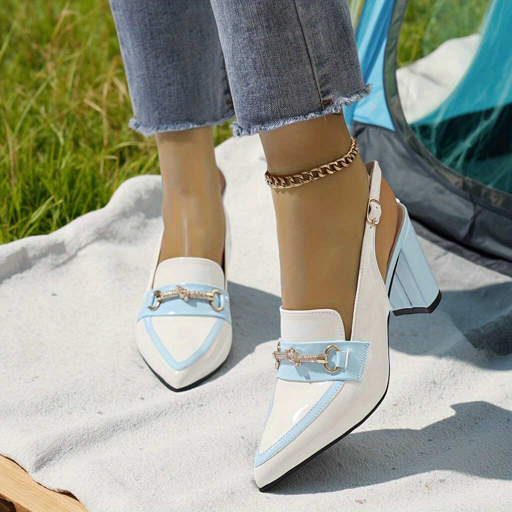 Newness City Chic White Mary Jane Heels: Elevate your style with these modern and chic white Mary Jane heels, perfect for any occasion.