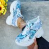 Newness Celestial Butterfly Print Sneakers Trendy comfortable sneakers featuring a celestial butterfly print Perfect for any occasion