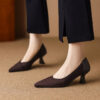 Newness Cairo Matte Black Pumps Sleek comfortable black heels perfect for any occasion