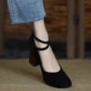 Timeless Chic Newness Retro Mary Jane Heels in color   Vintage inspired design with modern comfort