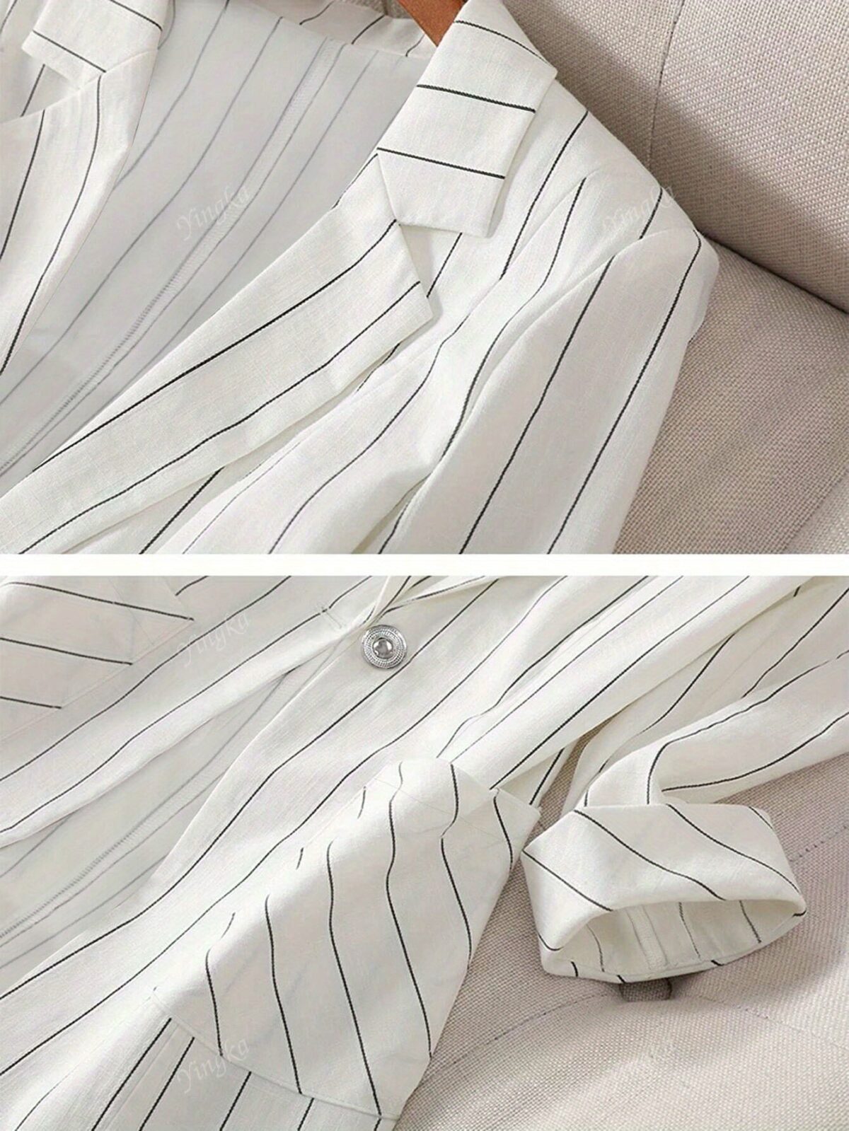 City Chic Womens Pinstripe Casual Blazer in springsummer Effortlessly chic and comfortable