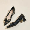Newness Milan Black Block Heel Pumps Classic black pumps with a comfortable block heel perfect for any occasion
