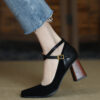 Timeless Chic Newness Retro Mary Jane Heels in color   Vintage inspired design with modern comfort