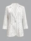 City Chic Womens Pinstripe Casual Blazer in springsummer Effortlessly chic and comfortable
