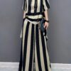 The Newness Cairo Striped Two Piece Set A stylish and versatile two piece outfit perfect for any occasion Featuring a chic striped pattern and modern design