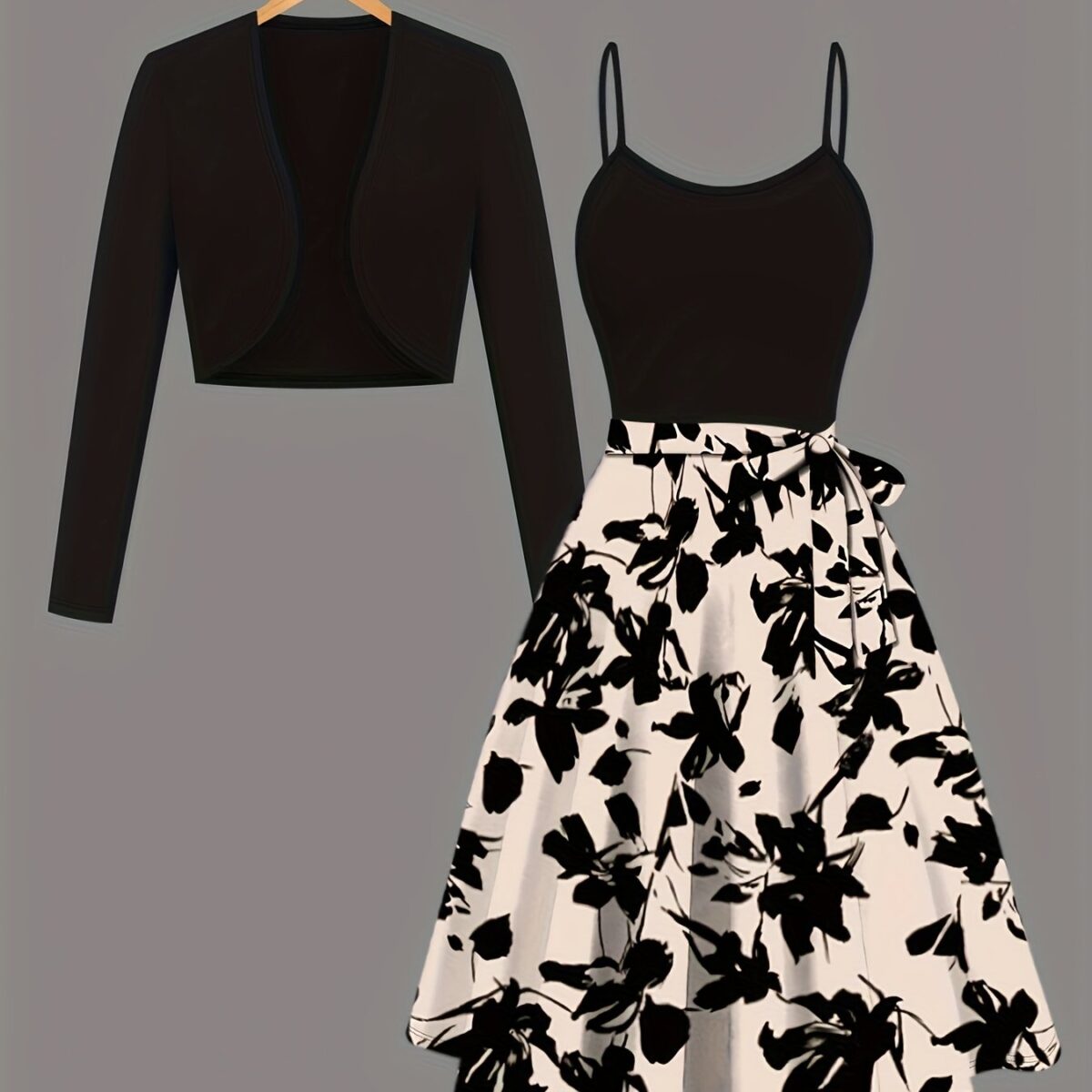 Embrace timeless elegance in the Newness Vienna Bloom Floral Print Dress This chic two piece set features a delicate floral print perfect for any occasion