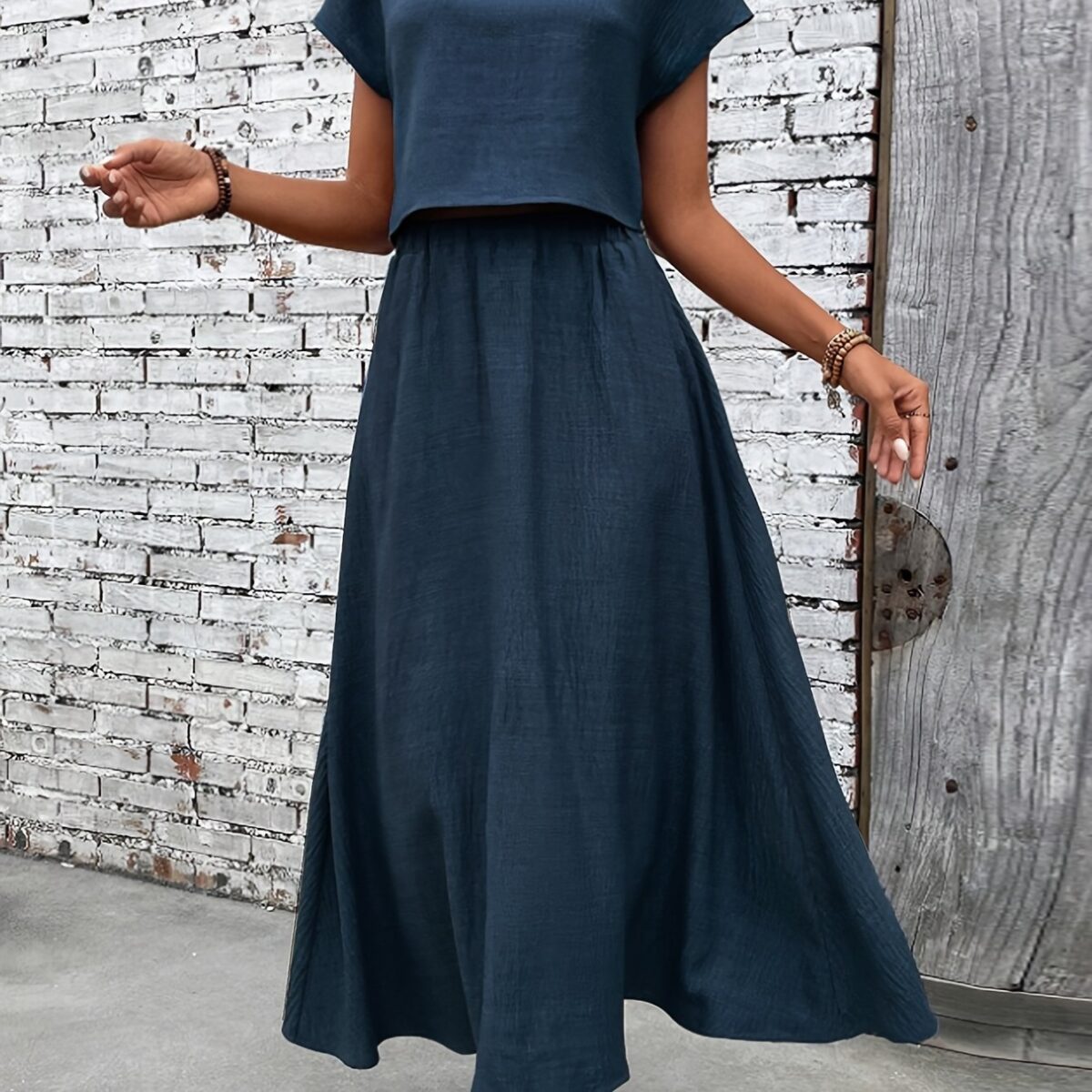 Effortlessly chic Newness Azure Dream Navy Blue Maxi Dress perfect for springsummer