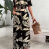 Escape to Paradise Model wearing the Newness Tropical Print Set showcasing its effortless chic style Perfect for summer days and nights