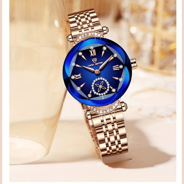 Newness Celestial Sparkle Women's Quartz Watch: Rose gold and stainless steel watch, perfect for any occasion.
