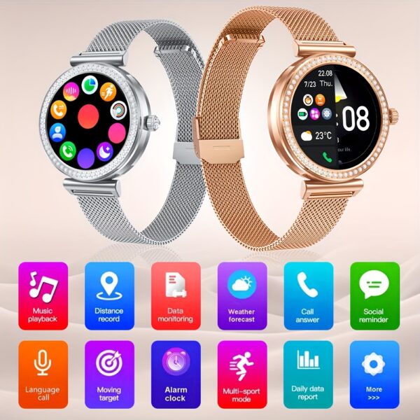 Newness Celestial Dusk Luxury Smartwatch showcasing its elegant design and advanced features.