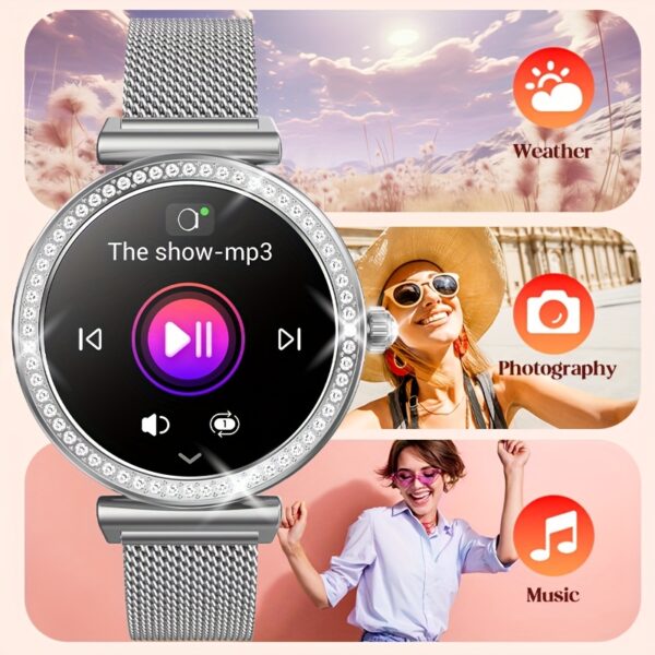 Newness Celestial Dusk Luxury Smartwatch showcasing its elegant design and advanced features.