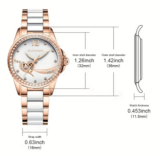 Newness Celestial Radiance Women's Automatic Watch: A stunning wristwatch showcasing timeless elegance and sophisticated design.