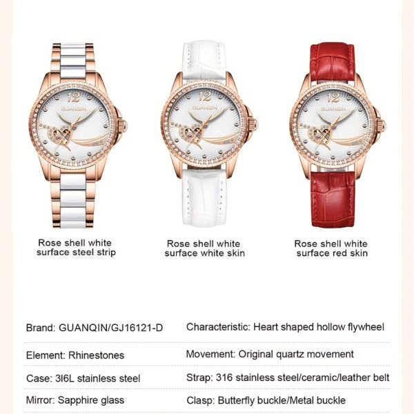 Newness Celestial Radiance Women's Automatic Watch: A stunning wristwatch showcasing timeless elegance and sophisticated design.