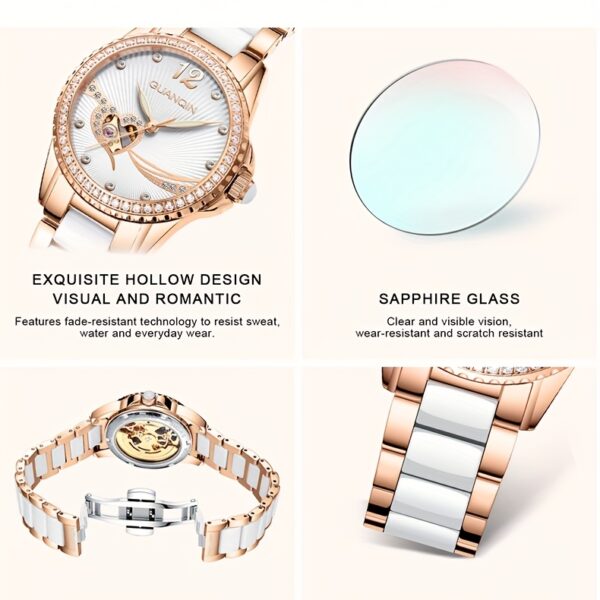 Newness Celestial Radiance Women's Automatic Watch: A stunning wristwatch showcasing timeless elegance and sophisticated design.