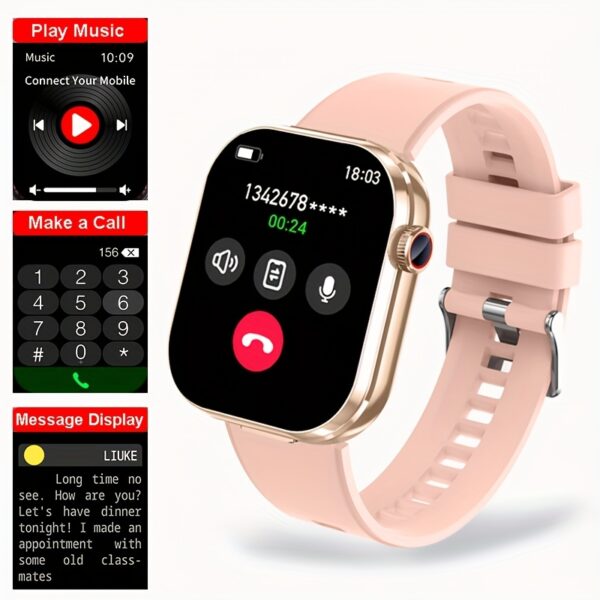 Newness Aurora 2-in-1 Smartwatch with Wireless Earbuds: Chic design, showing both smartwatch and earbuds.