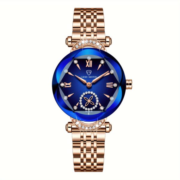 Newness Celestial Sparkle Women's Quartz Watch: Rose gold and stainless steel watch, perfect for any occasion.