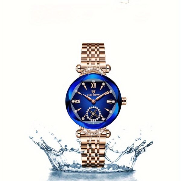 Newness Celestial Sparkle Women's Quartz Watch: Rose gold and stainless steel watch, perfect for any occasion.