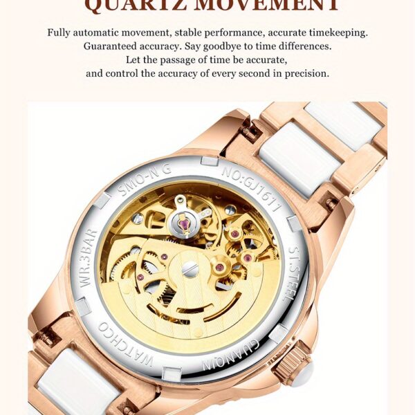 Newness Celestial Radiance Women's Automatic Watch: A stunning wristwatch showcasing timeless elegance and sophisticated design.
