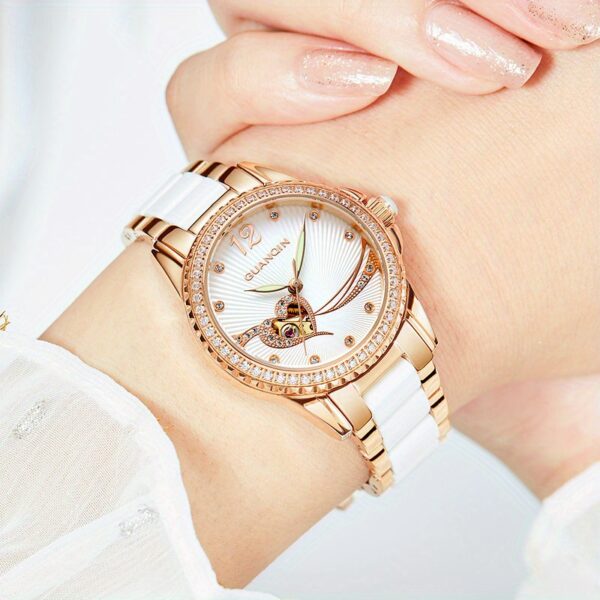 Newness Celestial Radiance Women's Automatic Watch: A stunning wristwatch showcasing timeless elegance and sophisticated design.