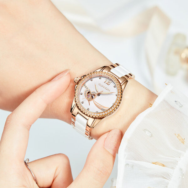 Newness Celestial Radiance Women's Automatic Watch: A stunning wristwatch showcasing timeless elegance and sophisticated design.