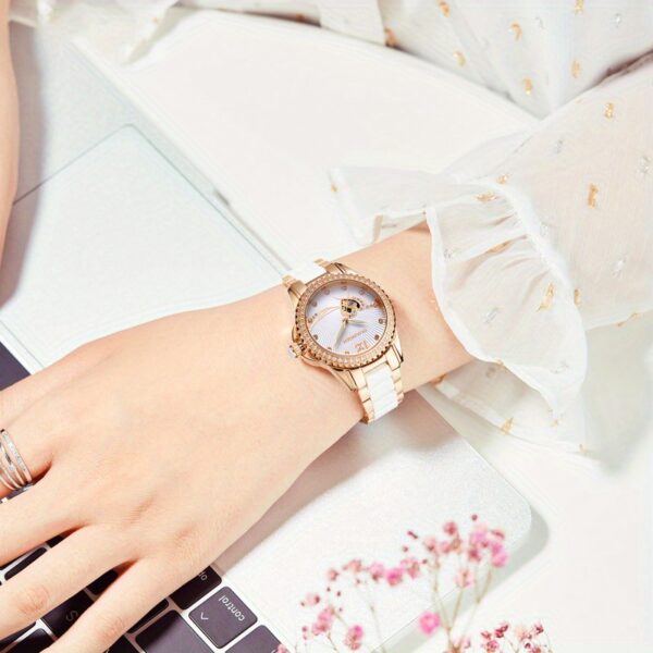 Newness Celestial Radiance Women's Automatic Watch: A stunning wristwatch showcasing timeless elegance and sophisticated design.